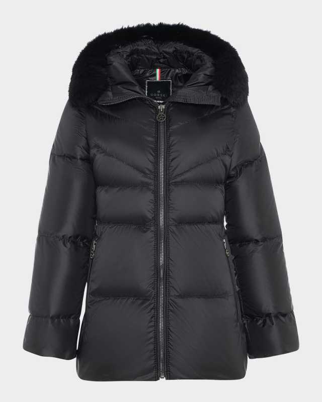 Apres-Ski Jacket With Detachable Toscana Lamb Shearling Hood Tri